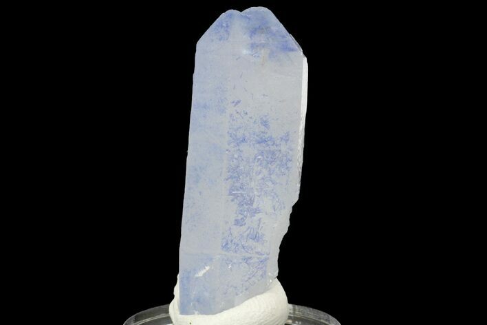 Double-Terminated Dumortierite Quartz Crystal - Vaca Morta Quarry #169281